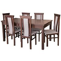 Zestaw stół i krzesła Alex 1+6 ST 343 orzech KR341 BR281 luiziana 5