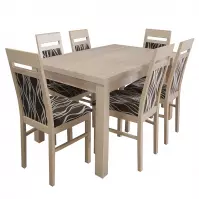 Zestaw stół i krzesła Lucek 1+6 ST674 II KR647 dąb sonoma elmo204