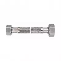 Wąż w oplocie stalowym L-150 cm 1/2” n-n z uszczelką PWS30