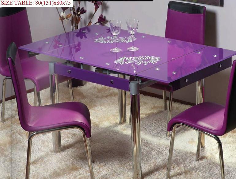 Stół rozkładany Frank 80/130x75cm Violet
