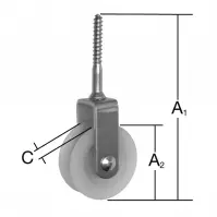 Bloczek do Lin ze Śrubą Ocynkowany – A1-120mm,A2-50mm,A3-8mm