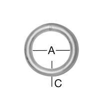 O-ring Oczko Łącznikowe do Łańcuchów Ocynkowane – A-40mm,C-8mm - opk. 2 szt.