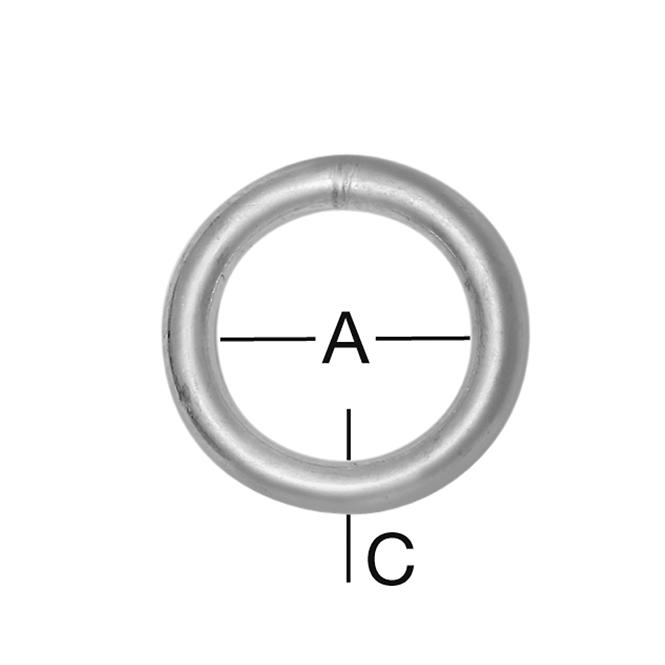 O-ring Oczko Łącznikowe do Łańcuchów Ocynkowane – A-40mm,C-8mm - opk. 2 szt.