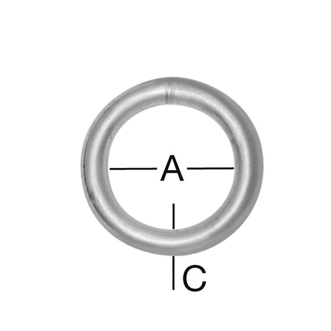 O-ring Oczko Łącznikowe do Łańcuchów Ocynkowane – A-40mm,C-8mm - opk. 2 szt.