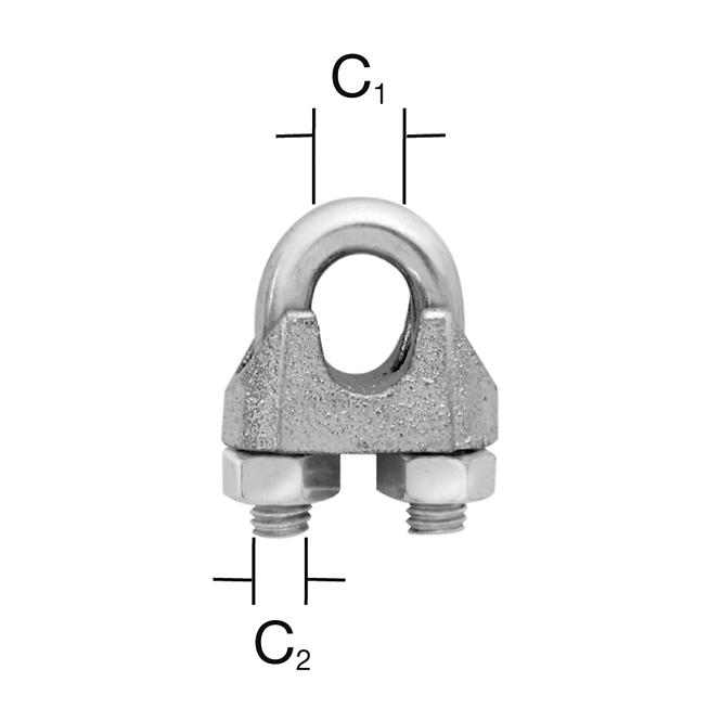 Zacisk do Lin – Kabłąkowy Nierdzewny – C1-6mm,C2-5mm