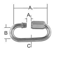 Ogniwo Skręcane Ocynkowane – A1-60mm,A2-10mm,B-18mm,C-8mm