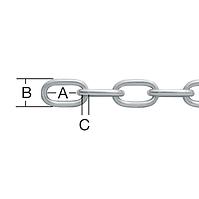 Łańcuch techniczny ze stali ocynkowanej o średnicy 3 mm