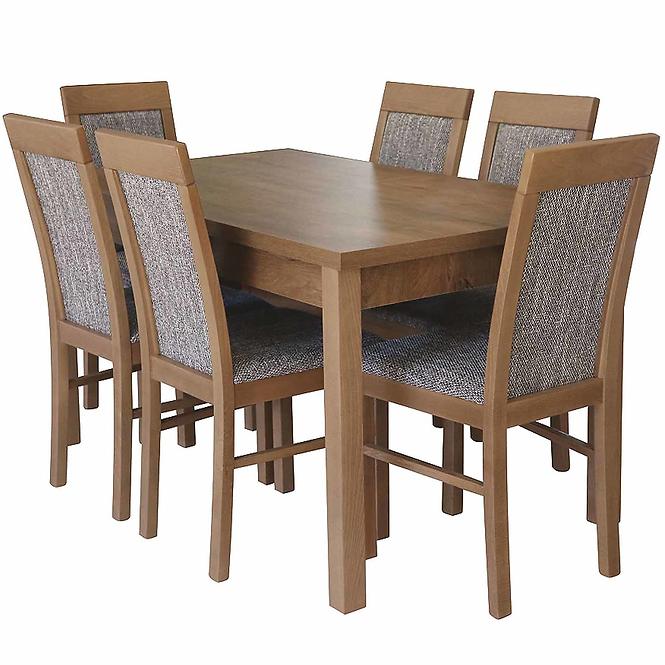 Zestaw stół i krzesła Marzena 1+6,140x80+40
