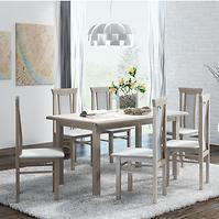 Zestaw stół i krzesła Karina 1+6,ST808 140X80+40,d.truf,KR P04,d.truf.aura-02