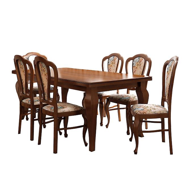 Zestaw stół i krzesła Teodor 1+6 ST622 III KR621 BR2432 regina9