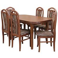 Zestaw stół i krzesła Daniel 1+6 ST667 rustikal 140x80+40 KR574 BR243 monaco7