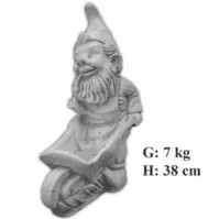 Figurka krasnal z taczkami H-38-G-7 ART-404