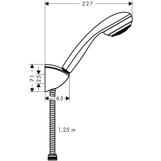 Zestaw wannowy 1,25M Crometta85 Mono