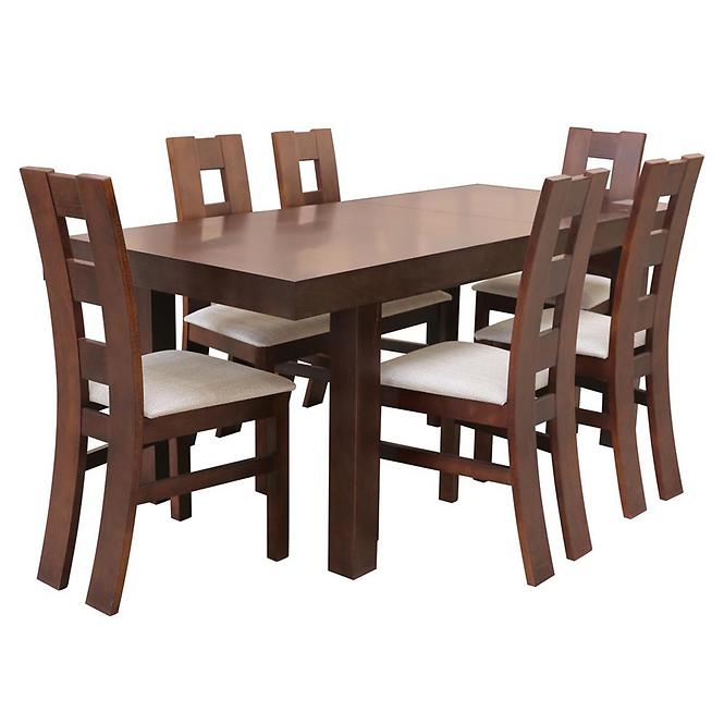 Zestaw stół i krzesła Iza 1+6 ST408 KR124 BR283 savi2 beige958