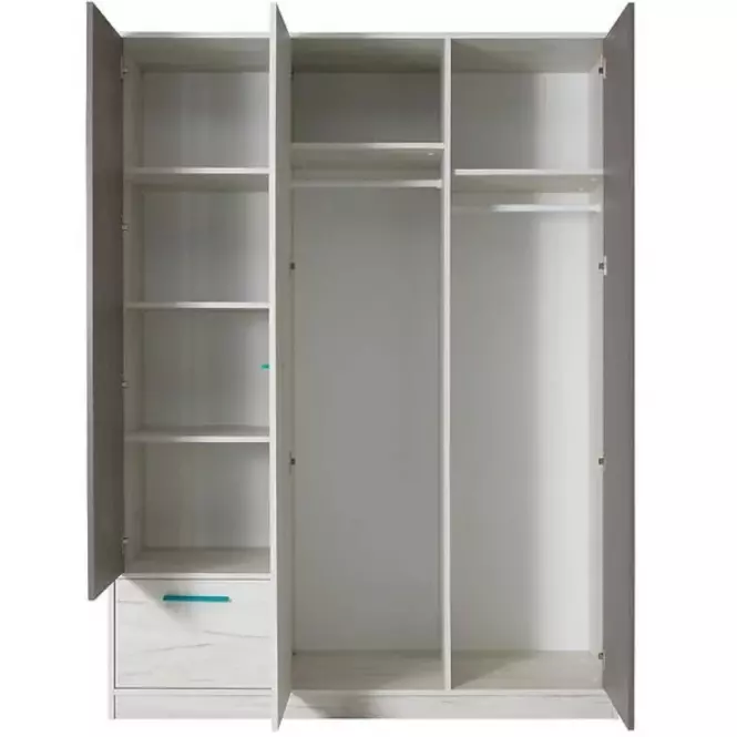 Szafa Rest 145 cm popiel/dąb biały