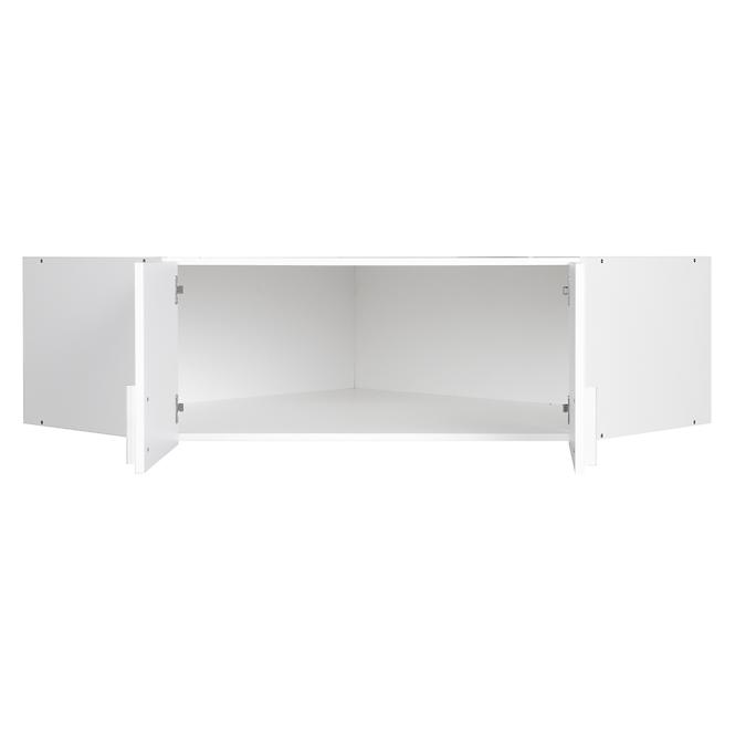 Nadstawka szafy narożnej Snow 06A 117 cm biały połysk/biały AL