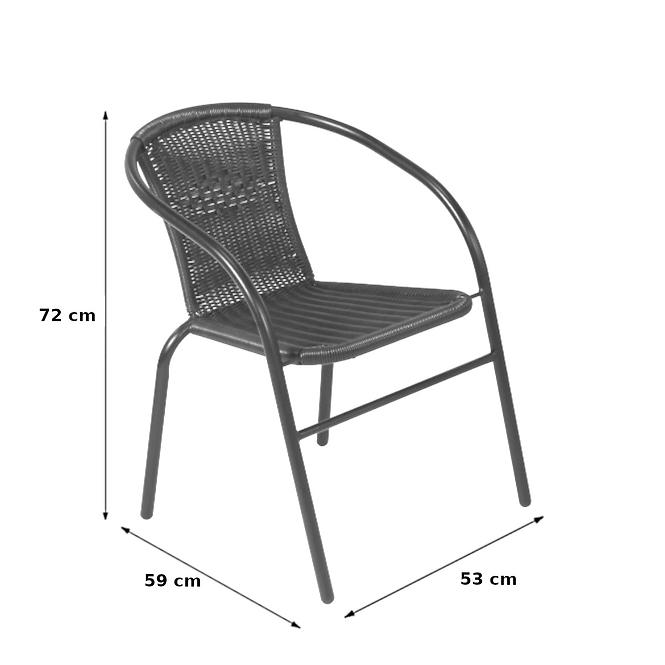 Krzesło technorattan brąz