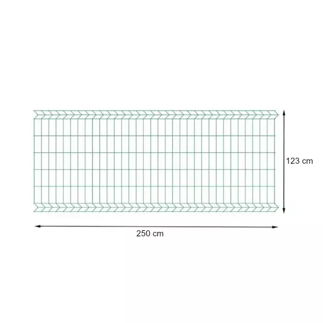 Panel 3D Light II 250x123 cm – RAL 6005