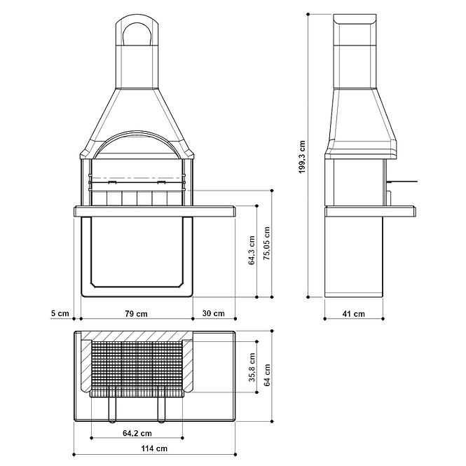 Betonowy grill Milano