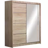 Szafa Vista 150 cm dąb sonoma/lustro