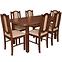 Zestaw stół i krzesła Filip 1+6 ST572 orzech  KR573 BR281 monaco2