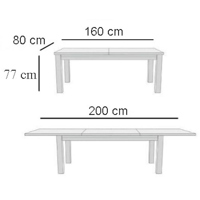 Stół rozkładany ST11 160/200x80cm orzech jasny R