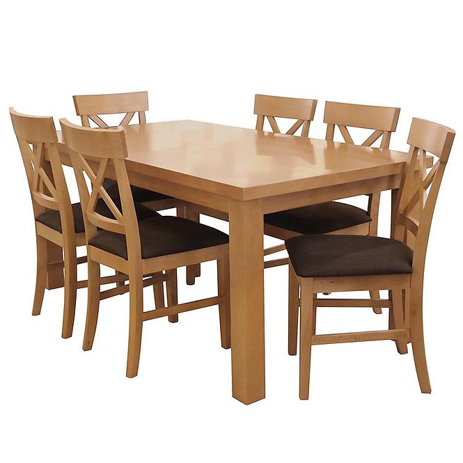 Zestaw stół i krzesła Zuza 1+6 ST407 III KR752 BR130 luizjana 6