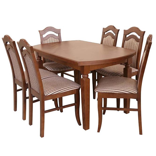 Zestaw stół i krzesła Szymon 1+6 ST68 I KR54 BR2432 JW-4