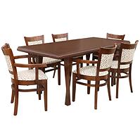 Zestaw stół i krzesła Ola 1+6 ST616II KR619 BR2432 flora 16785/7003
