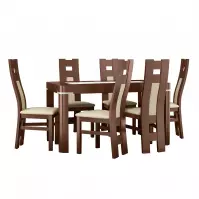 Zestaw stół i krzesła Amelia 1+6 ST637 VI KR636 BR2432 SZ.9003 cayenne15