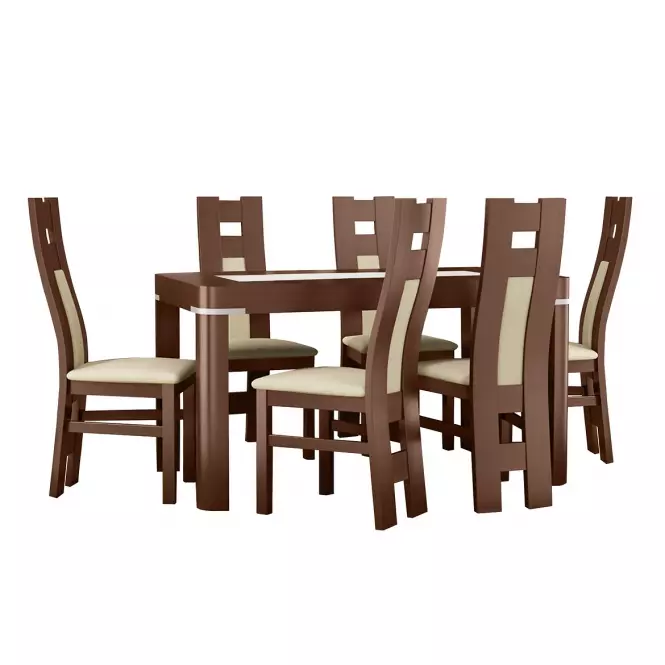 Zestaw stół i krzesła Amelia 1+6 ST637 VI KR636 BR2432 SZ.9003 cayenne15