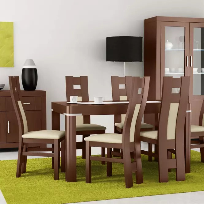 Zestaw stół i krzesła Amelia 1+6 ST637 VI KR636 BR2432 SZ.9003 cayenne15