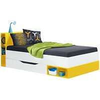 Łóżko Mobi MO-18 biały/żółty