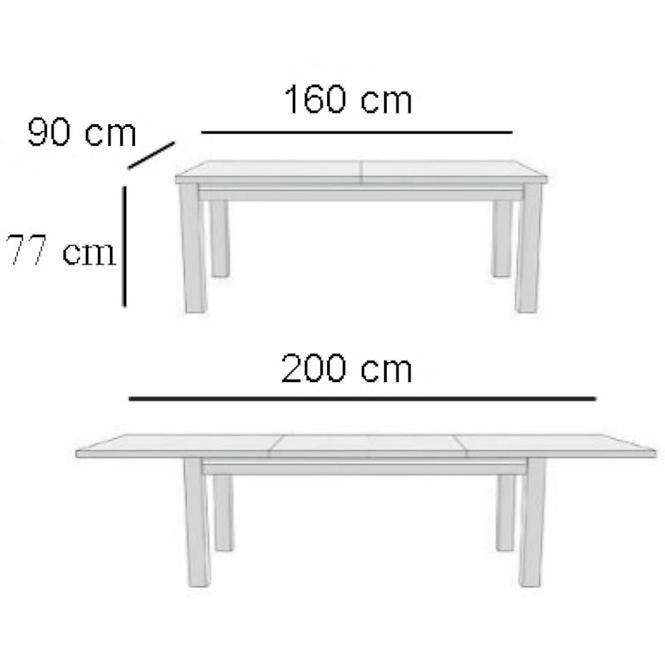 Stół rozkładany ST16 160/200x90cmorzech N