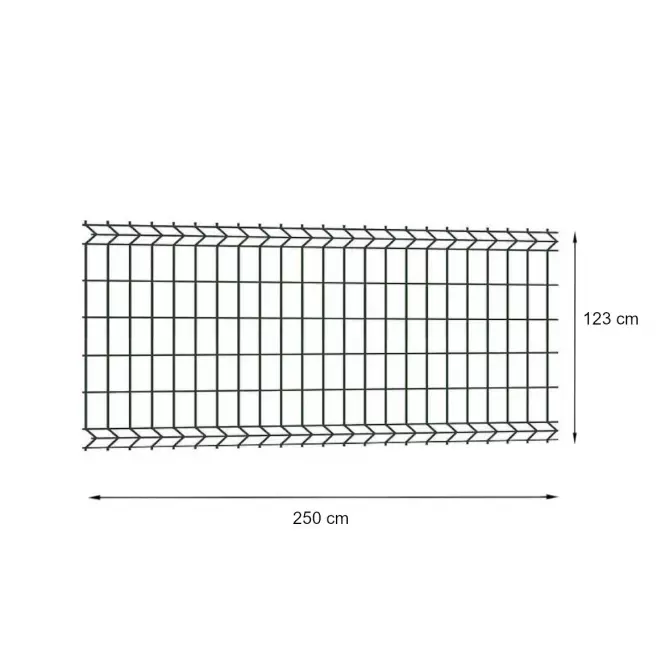 Panel 3D ocynk 2,5x1,23 m