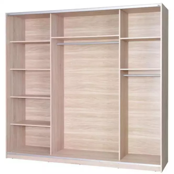 Szafa Twister 3 dąb sonoma/lustro 225 cm