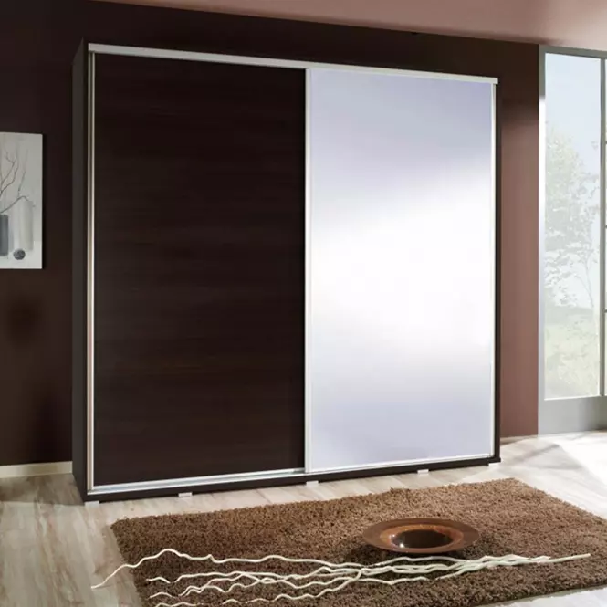 Szafa Penelopa kasztan/wenge z lustrem 205 cm