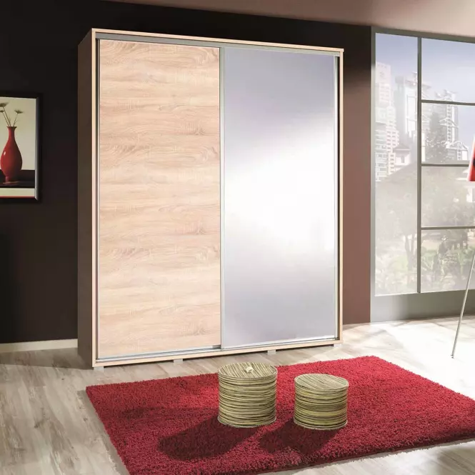 Szafa Penelopa sonoma/z lustrem 155 cm