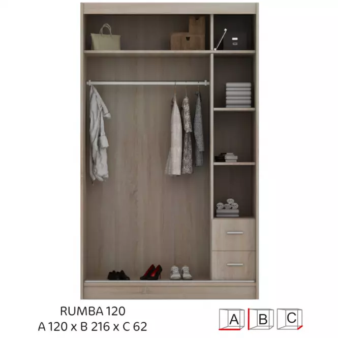 Szafa Rumba 120 cm połysk