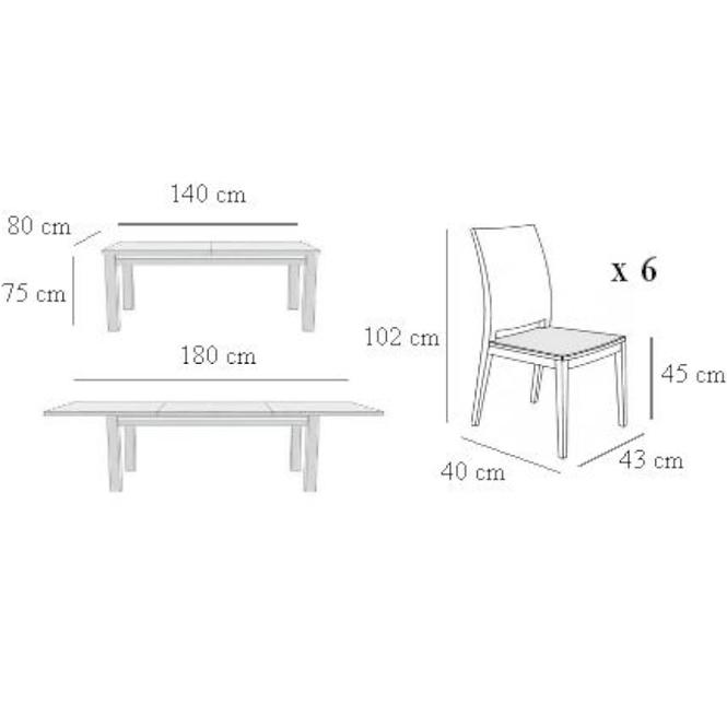 Zestaw stół i krzesła Sylwia II