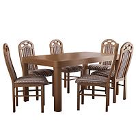 Zestaw stół i krzesła Kuba 1+6 ST716 II blat dąb KR359 BR232 Bora 7