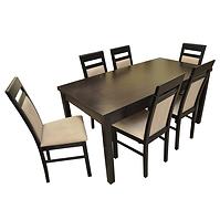 Zestaw stół i krzesła Monia 1+6 ST343 II WENGE KR647 wenge Casablanca 2304