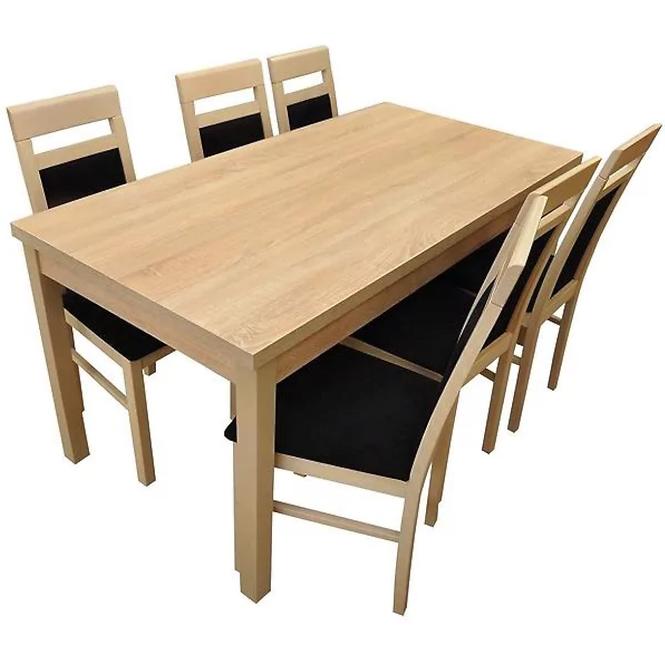Zestaw stół i krzesła Monia 2 1+6 ST343 II KR647 sonoma elmo 204 brąz