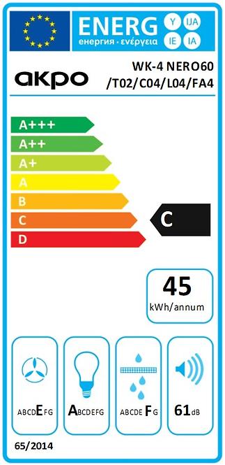 Okap Nero 60 cm srebrny