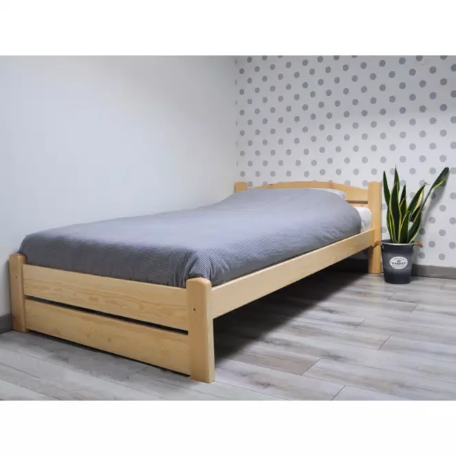 Łóżko T2 140 sosna naturalna