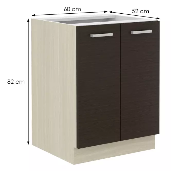 Szafka kuchenna Wiktoria chamonix/legno 60d 2f bb,2