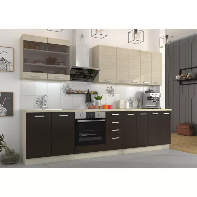 Szafka kuchenna Wiktoria chamonix/legno 60d 2f bb,6