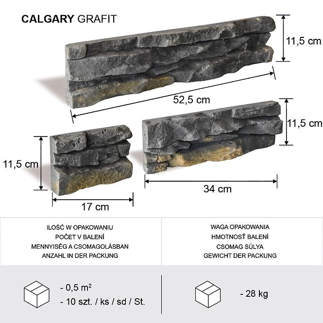 Kamień Betonowy Calgary Grafitowy