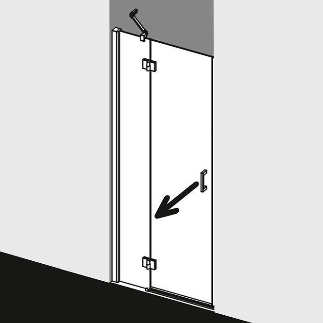 Drzwi prysznicowe z polem stałym OSIA OS SFL 09020 VPK