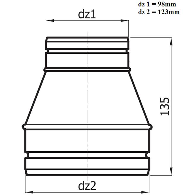 Redukcja Rds125/100-Oc